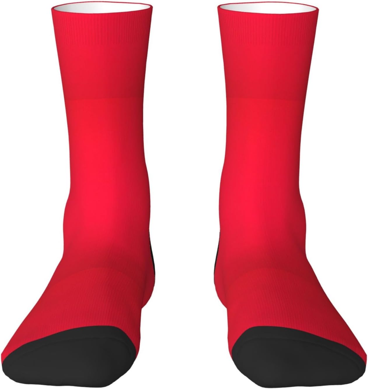 Chaussettes – hauteur mi-mollet, en polyester, rouge
