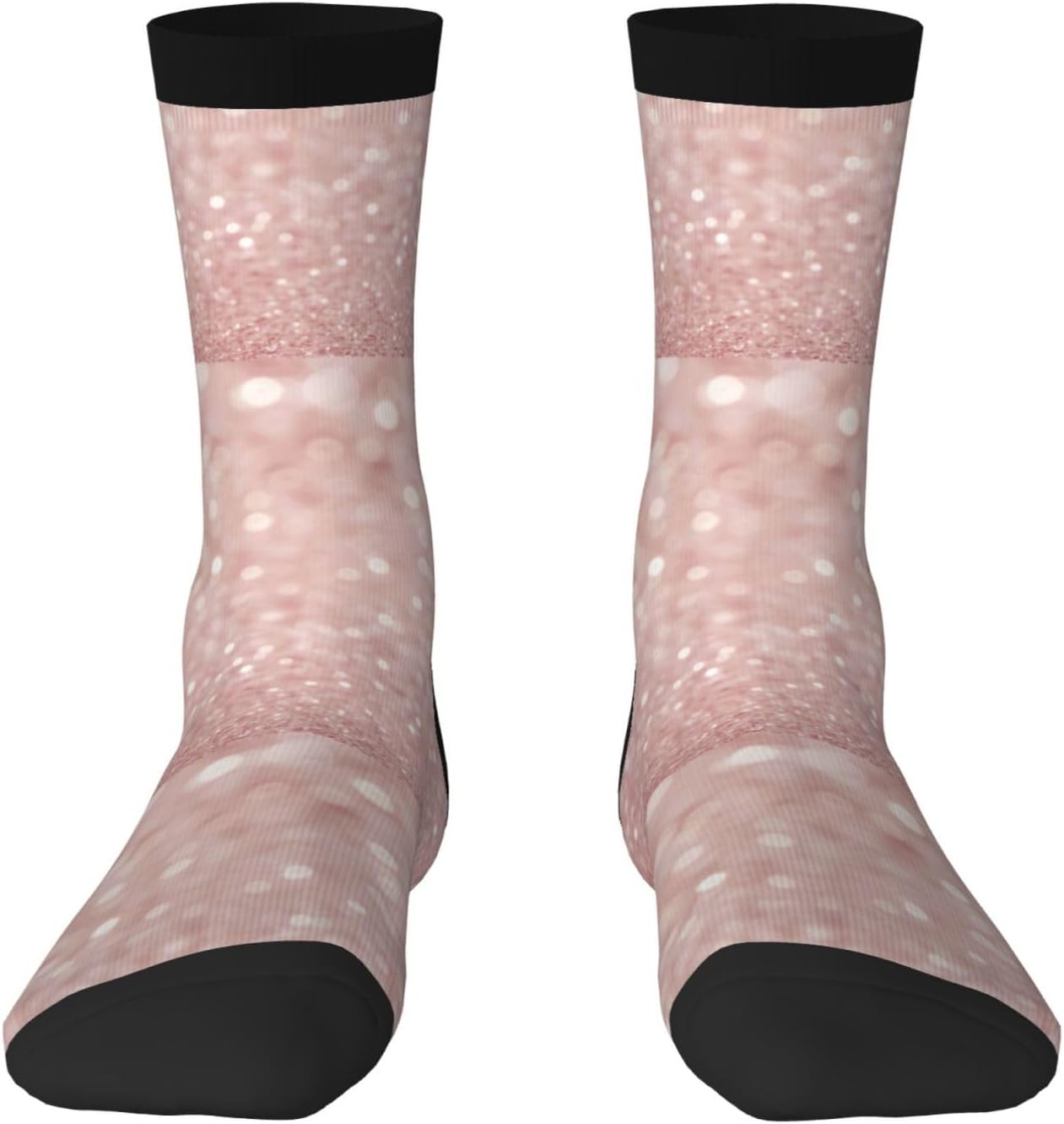 Chaussettes: hauteur mi-mollet, en polyester, rose